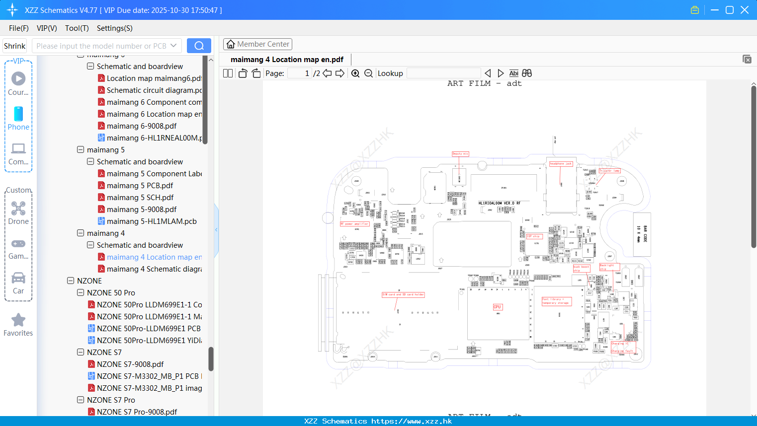 Huawei Maimang 4 Location Map En